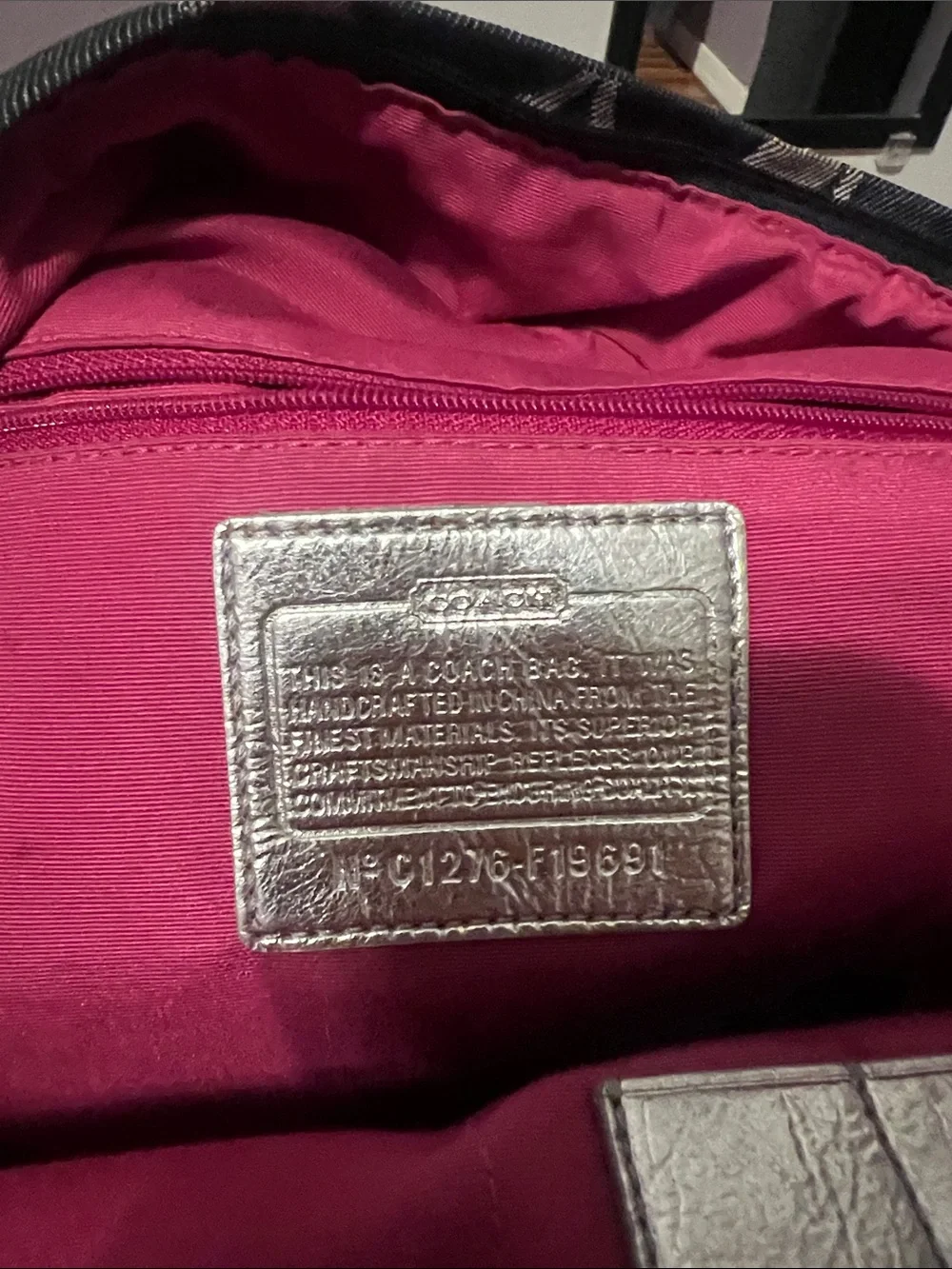 Coach Denim Backpack with Charms